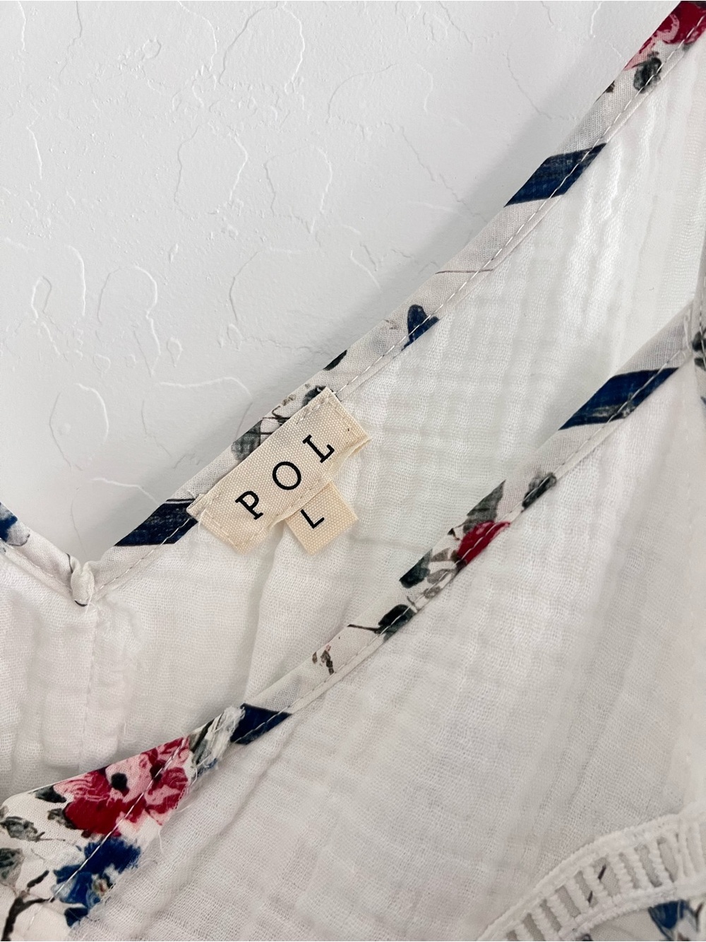 NWOT POL Ever After Floral Striped Top in Ivory - Picture 8 of 12